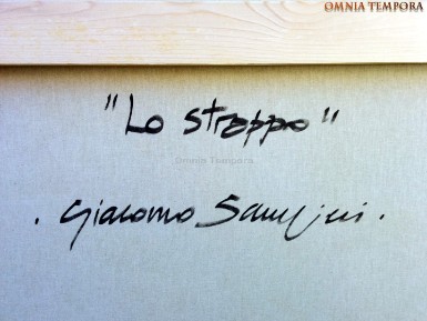 Giacomo Sampieri - olio su tela - titolo 'lo strappo' - misura cm 80x120